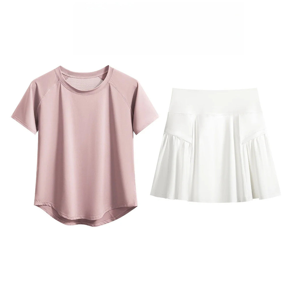 2Pcs Tennis Skirt Set