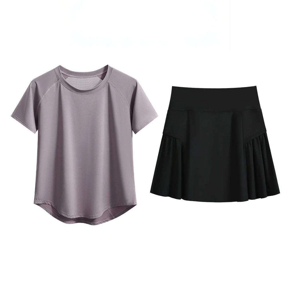 2Pcs Tennis Skirt Set